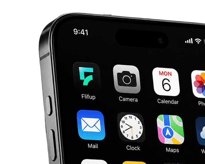 Flifup on an iPhone home screen